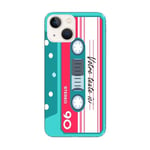 Coque Iphone 13 cassette FE90 bleu