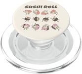 Mignon Kawaii Rouleau de Sushi Dessin animé Dessin animé Japonais Nourriture Anime PopSockets PopGrip pour MagSafe