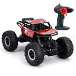 GRTVF 4X4 RC Off-Road Vehicle, 1:16 Scale Remote Control Car 2.4GHz Radio Controlled Monster Truck Four-Wheel Drive Omni-Directional Maneuver All Terrain Climbing Buggy Xmas Gift (Color : Red)