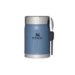 Stanley Classic Legendary Food Jar 0.4L Hammertone Lake with spork - BPA-Free Stainless Steel Food Thermos - Keeps Cold or Hot for 7 Hours - Leakproof - Lifetime Warranty - Dishwasher safe