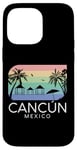 Coque pour iPhone 14 Pro Max Cancun Mexico - Vacances d'été rétro mexicaines