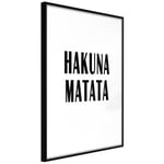 Plakat - Hakuna Matata - 40 x 60 cm - Sort ramme