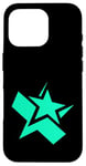 Coque pour iPhone 16 Pro Bleu sarcelle Aqua Get That Starry Power Teal Aqua Graphic