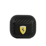 Ferrari FESA3CABK Coque AirPods 3 czarny/black On Track PU Carbon, ?tui pour ?couteurs + casque, Noir