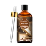 PHATOIL Huile Parfumée Santal Chaud 100ml, Huile Essentielle pour Diffuseur Aromathérapie Humidificateur, Warm Santal Oil