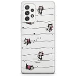 ERT GROUP mobile phone case for Samsung A52 5G / A52 LTE 4G / A52S 5G original and officially Licensed Disney pattern Cat Figaro 001 adapted to the shape of the mobile phone, partially transparent