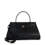 Dune London Womens Accessories Dante M - Croc Effect Metal Trim Grab Bag - Black material_leather1 - One Size