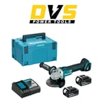 Makita DGA506RMJ 18V Brushless 125mm Angle Grinder 2x4Ah Batteries, Charger Case