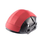 Cache de protection amovible imperméable utilisable sur casque pliable Plixi pour vélo, trottinette électrique, overboard, gyroroue, gyropode, skateboard, roller, VAE – Protège du froid et de la pluie – Couleur rouge – Taille S-M