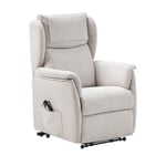 ORENSE - Fauteuil Relax Electrique Releveur Tissu Gris Clair