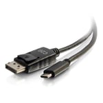 C2G 2.7m (9ft) USB C to DisplayPort Adapter Cable Black - 4K Audio / Video Adapter - ekstern videoadapter - svart