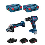 BOSCH Kit BK220 (GWS 18V-7 + GSB 18V-45 + 2 x 4,0 Ah ProCORE + GAL18V-40 + 2 x L-Boxx 136)