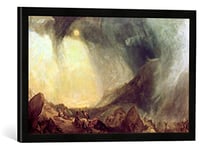 Kunst für Alle 'Image encadrée de Joseph Mallord William Turner Snow Storm : Hannibal and His Army Crossing The Alps, d'art dans Le Cadre de Haute qualité Photos Fait Main, 60 x 40 cm, Noir Mat