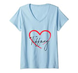Womens Tiffany I Heart Tiffany I Love Tiffany Custom Tee V-Neck T-Shirt