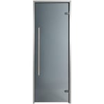 Desineo - Porte 70 x 190 cm pour Hammam premium poignée verticale teinté gris