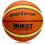 meteor® Inject : Ballon de Basketball pour Enfants et Adolescents Taille #6, Marron et Beige, idéal pour Les Mains des Enfants de 8 à 14 Ans, Ballon de Basket idéal pour la Formation