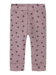 Name It Wang ull Hearts leggings baby - purple dove