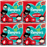 Pampers Baby Nappy Pants Super Heroe Size 6, 76 Nappies (19x4), Limited Edition