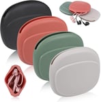 4 Pièces Mini Pochette, Silicone Pochette Étanche Housse Pour Écouteurs, Petit Housse Casque, Pochette Souple Pour Écouteurs, Pochette Petit Portable Pour Airpods Écouteur Usb Cabl[QUE072247]