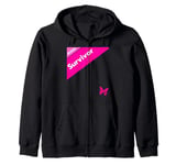 I Am A Survivor Breast Cancer Awareness Month Support Women Zip Hoodie