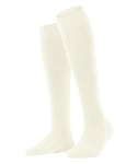 FALKE Women's Softmerino W KH Wool Cotton Long Plain 1 Pair Knee-High Socks, White (Off-White 2040), 7-8