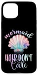 iPhone 15 Plus Black Mermaid Hair Dont Care,Rainbow Mermaid Hair Don't Care Case