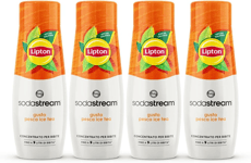 SodaStream 4 Bouteilles De 440 ML Concentré Liquide Lipton Ice Thé Goût Pêche