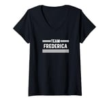 Womens Team Frederica - Family Name V-Neck T-Shirt