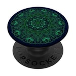 Green Mandala Pop Mount Socket Knob Divine Mandala PopSockets Grip and Stand for Phones and Tablets