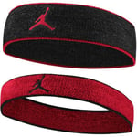 Nike Jordan J.100.4301.053.OS Lot de 2 Bandeaux Chenille Noir/Rouge Gym/Rouge Gym Taille Unique