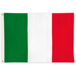 Italienska flaggor - Italiensk flagga med 2 metallöglor, väderbeständig - Italiensk nationalflagga 90 x 150 cm, tricolor