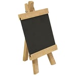 Rayher Mini chevalet avec Tableau Noir, Nature, 1 PCE., Bois, 10x18 cm, Décoration, Table, Buffet, vitrine-5612200