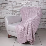 Homemania Couverture Softy pour Canapé, Chambre, Salon - Poudre en Coton 130 x 170