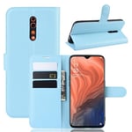 Oppo Reno Z      Pu Wallet Case    [Lightblue]