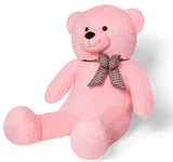 YunNasi Nounours Géant Ours en Peluche pour Enfants Doux Ours Jouet Grand XXL (120cm, Rose)