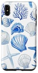 iPhone XS Max Blue Seashell Coastal Summer, Starfish, Women Case