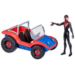 Spider-Man Marvel, Spider-Mobile, véhicule et Figurine Miles Morales à l'échelle de 15 cm, Jouets Marvel, dès 4 Ans