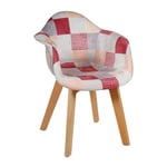 Fauteuil enfant patchwork rose Ostaria - Rose