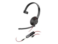 Poly Blackwire C5210 - Blackwire 5200 series - micro-casque - sur-oreille - filaire - USB-C, jack 3,5mm - noir - Certifié pour Microsoft Teams, Certifié pour Skype for Business, certifié Cisco...