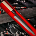 Japanilainen sushi veitsi Yanagiba Ittetsu Forge-welded Shirogami 2 IJF-15125 27cm