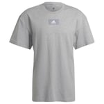 Essentials FeelVivid Drop Shoulder Tee Grå - adidas, storlek Medium