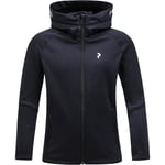 Peak Performance Jr Rider Zip Hood Black/Black