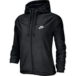 Nike W NSW WR JKT Veste de Sport Femme, Black/Black/(White), FR : XS (Taille Fabricant : XS)