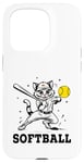 Coque pour iPhone 15 Pro Attrape-balle molle pour chat