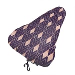 lucky-bonbon Rose Gold Diamond Shape Fashion Waterproof Keep Dry Bike Seat Cover The Perfect Bicycle Seat Cover Waterproof Sunscreen And Dustproof For All Bicycle Exercise.