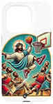 Coque pour iPhone 15 Pro Ballin with the Messiah Rejoignez la communauté Jesus Basketball