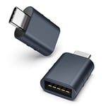 Syntech Adaptateur USB C vers USB Pack de 2 Adaptateur USB-C mâle vers USB3 Femelle Compatible avec MacBook Pro 2021 iMac iPad Mini 6/Pro MacBook Air 2022 et Autres appareils Thunderbolt 4/3 Minuit