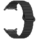 Silikonarmbånd med magnetisk feste for Samsung Galaxy Watch Ultra 47 mm - Svart