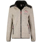 Geographical Norway Tango Lady Polaire Chaude Femme Chaude Fermeture Zip - Veste Automne Hiver Printemps Chaud Femmes - Longues Manches Pull Fourrure Doux Confort Outdoor (Beige XL)