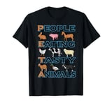 People Eating Tasty Animal Funny Meat Eater Cave Man T-Shirt